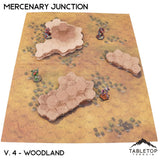 Tabletop Terrain Terrain Vol 4 (Woodland) / Monocolor (Gray) HEXTECH Mercenary Junction Map Hill Sets-6mm