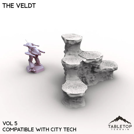 Tabletop Terrain Terrain Vol 5 (City Tech) HEXTECH The Veldt Map Hill Sets-6mm