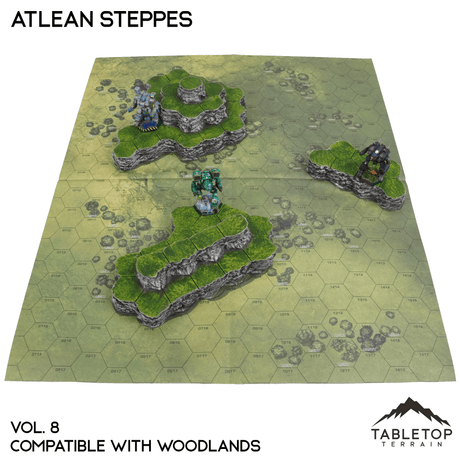 Tabletop Terrain Terrain Vol 8 (Woodlands) HEXTECH Atlean Steppes Map Hill Sets - 6mm