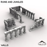 Tabletop Terrain Terrain Walls / 32mm Competitive Fantasy Ruins and Jungles