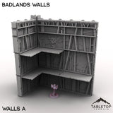 Tabletop Terrain Terrain Walls A / 32mm Badlands Walls