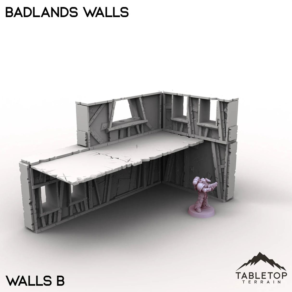 Tabletop Terrain Terrain Walls B / 32mm Badlands Walls