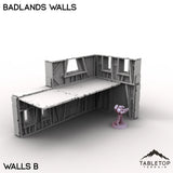 Tabletop Terrain Terrain Walls B / 32mm Badlands Walls