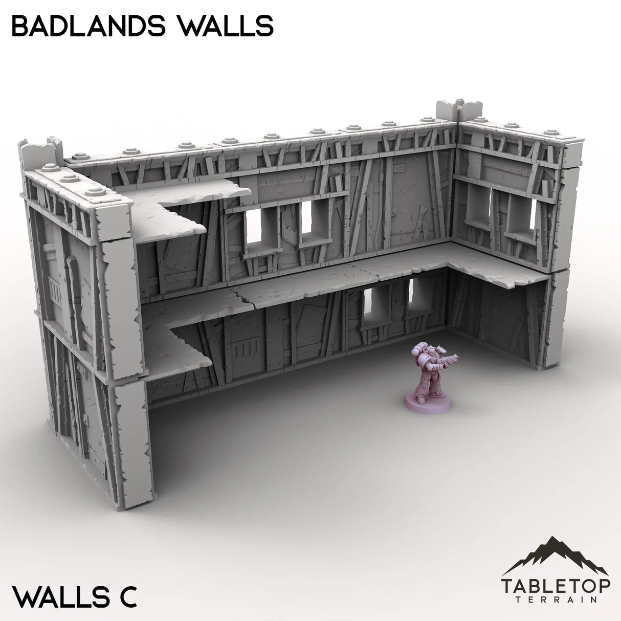 Tabletop Terrain Terrain Walls C / 32mm Badlands Walls
