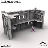 Tabletop Terrain Terrain Walls C / 32mm Badlands Walls