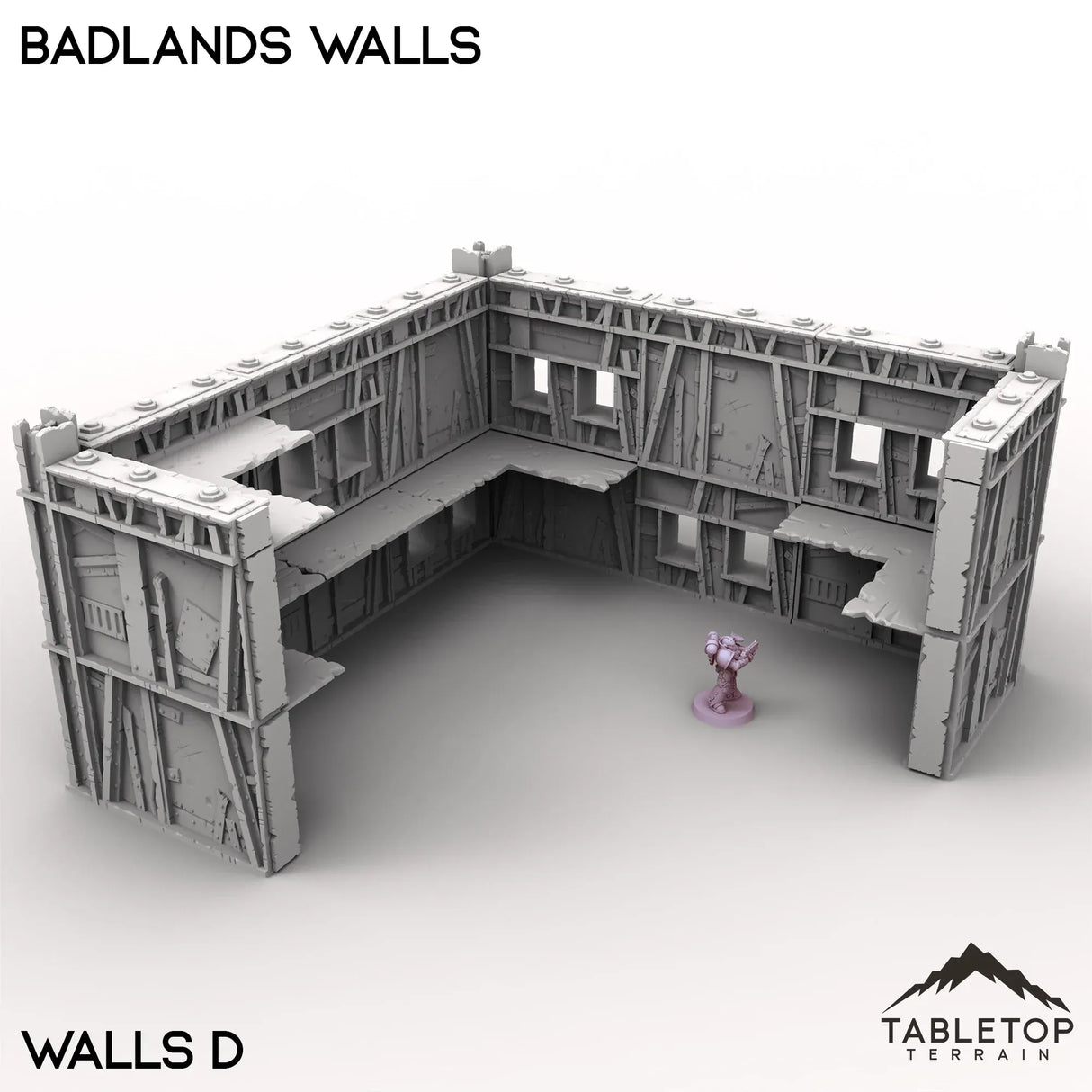 Tabletop Terrain Terrain Walls D / 32mm Badlands Walls