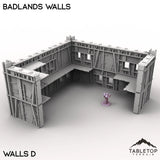 Tabletop Terrain Terrain Walls D / 32mm Badlands Walls