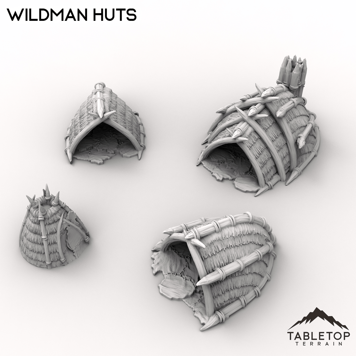 Tabletop Terrain Terrain Wildman Huts - Kingdom of Saxonia