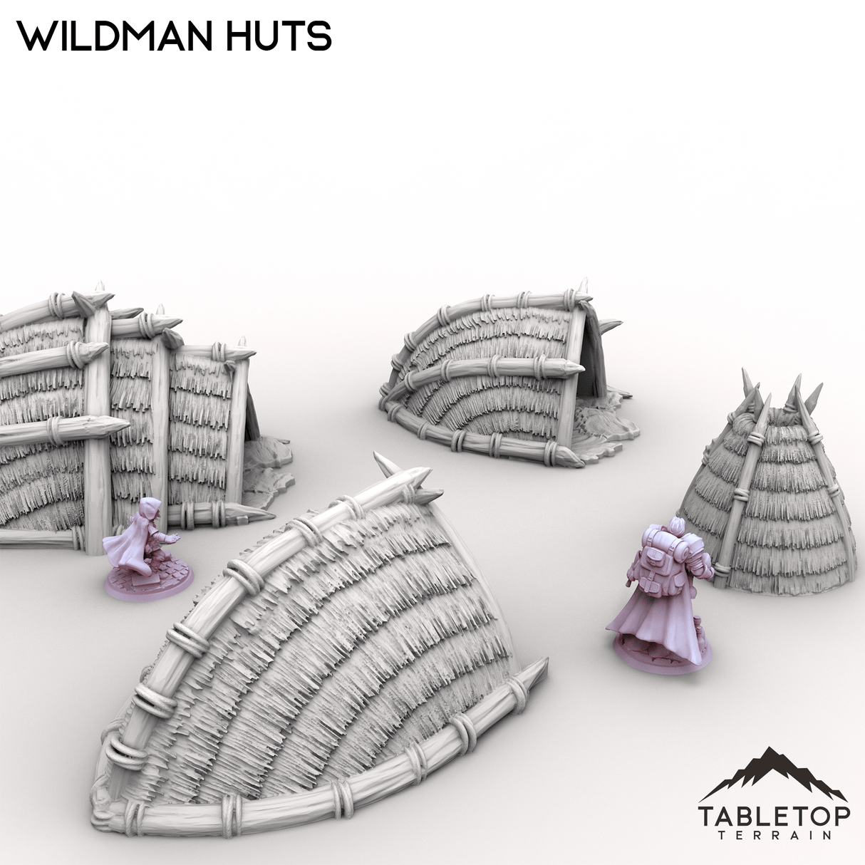 Tabletop Terrain Terrain Wildman Huts - Kingdom of Saxonia
