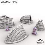 Tabletop Terrain Terrain Wildman Huts - Kingdom of Saxonia