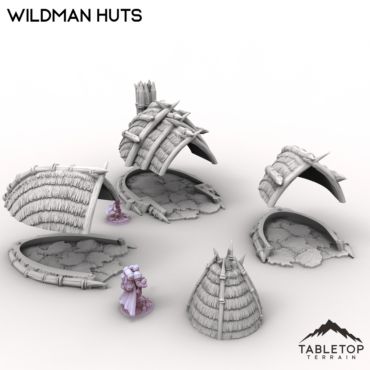 Tabletop Terrain Terrain Wildman Huts - Kingdom of Saxonia