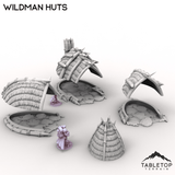 Tabletop Terrain Terrain Wildman Huts - Kingdom of Saxonia