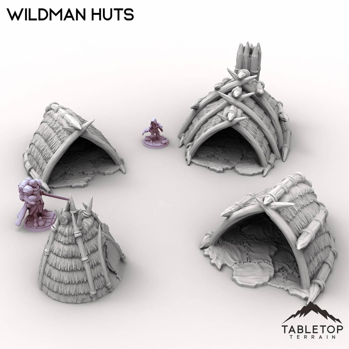 Tabletop Terrain Terrain Wildman Huts - Kingdom of Saxonia