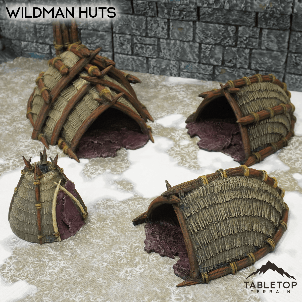 Tabletop Terrain Terrain Wildman Huts - Kingdom of Saxonia