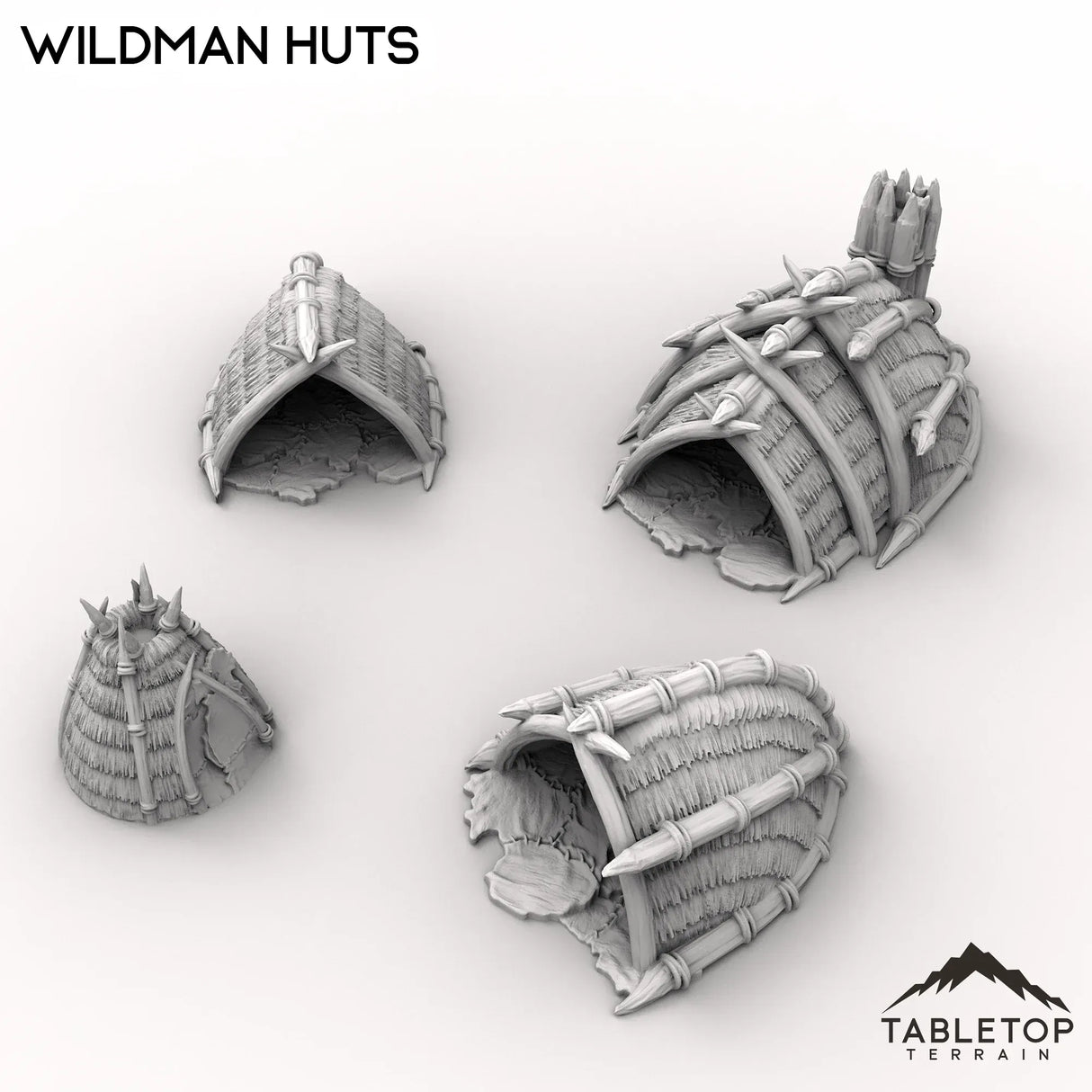 Tabletop Terrain Terrain Wildman Huts - Kingdom of Saxonia