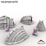 Tabletop Terrain Terrain Wildman Huts - Kingdom of Saxonia