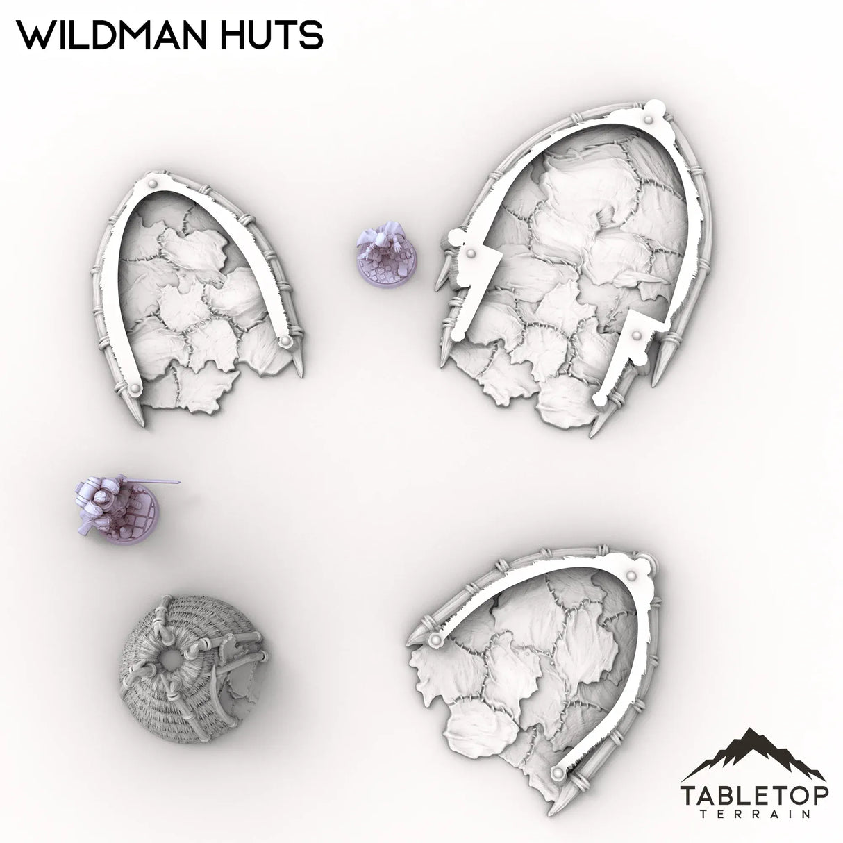 Tabletop Terrain Terrain Wildman Huts - Kingdom of Saxonia