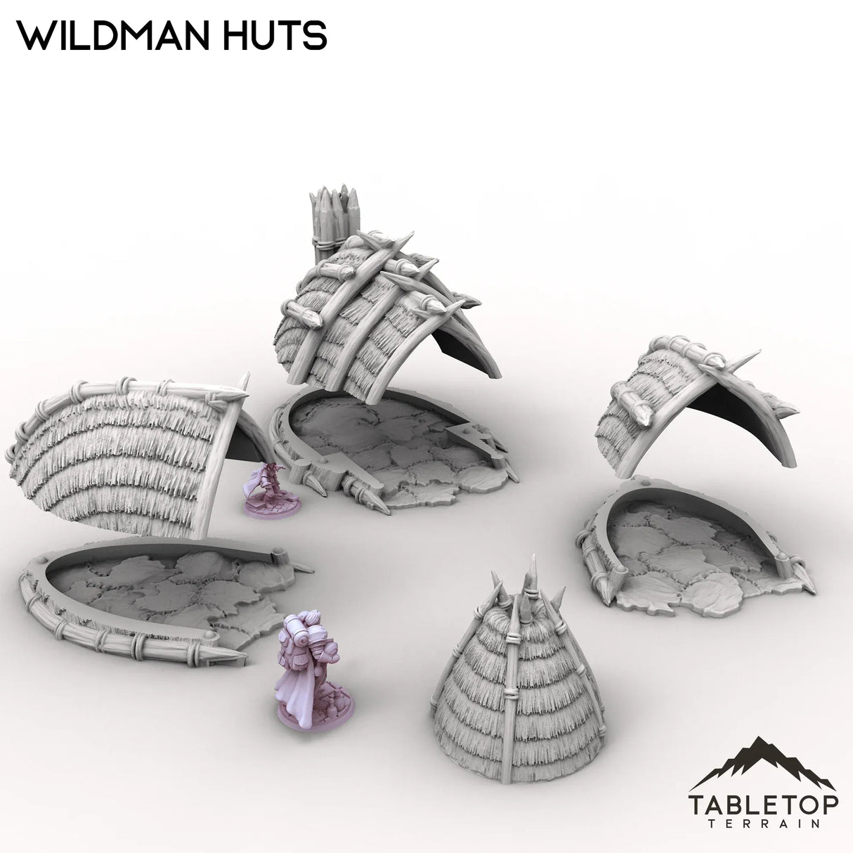 Tabletop Terrain Terrain Wildman Huts - Kingdom of Saxonia
