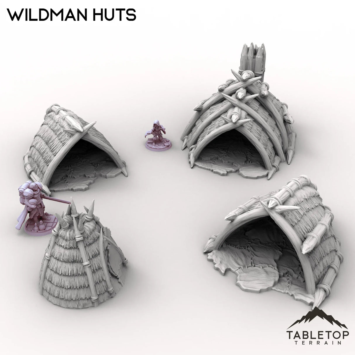 Tabletop Terrain Terrain Wildman Huts - Kingdom of Saxonia