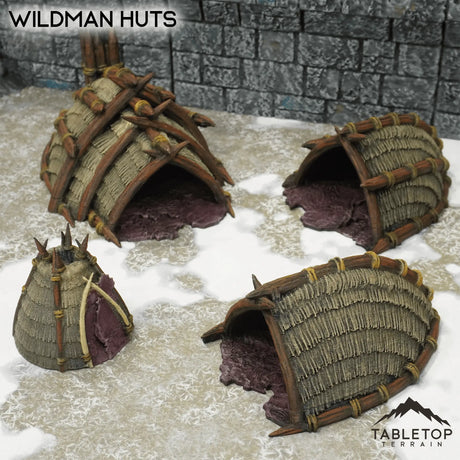 Tabletop Terrain Terrain Wildman Huts - Kingdom of Saxonia