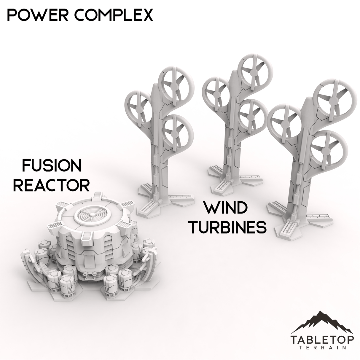 Tabletop Terrain Terrain Wind Turbine HEXTECH Power Complex - 6mm