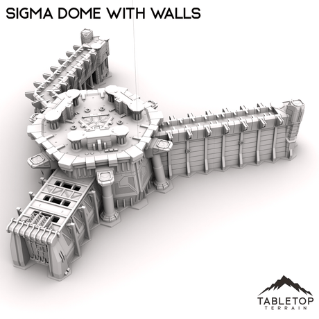 Tabletop Terrain Terrain With Curtain Walls HEXTECH Sigma Dome Trinity City - 6mm