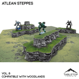 Tabletop Terrain Terrain Woodlands Compatible Map Hill Sets - Atlean Steppes