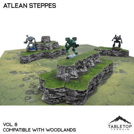 Tabletop Terrain Terrain Woodlands Compatible Map Hill Sets - Atlean Steppes