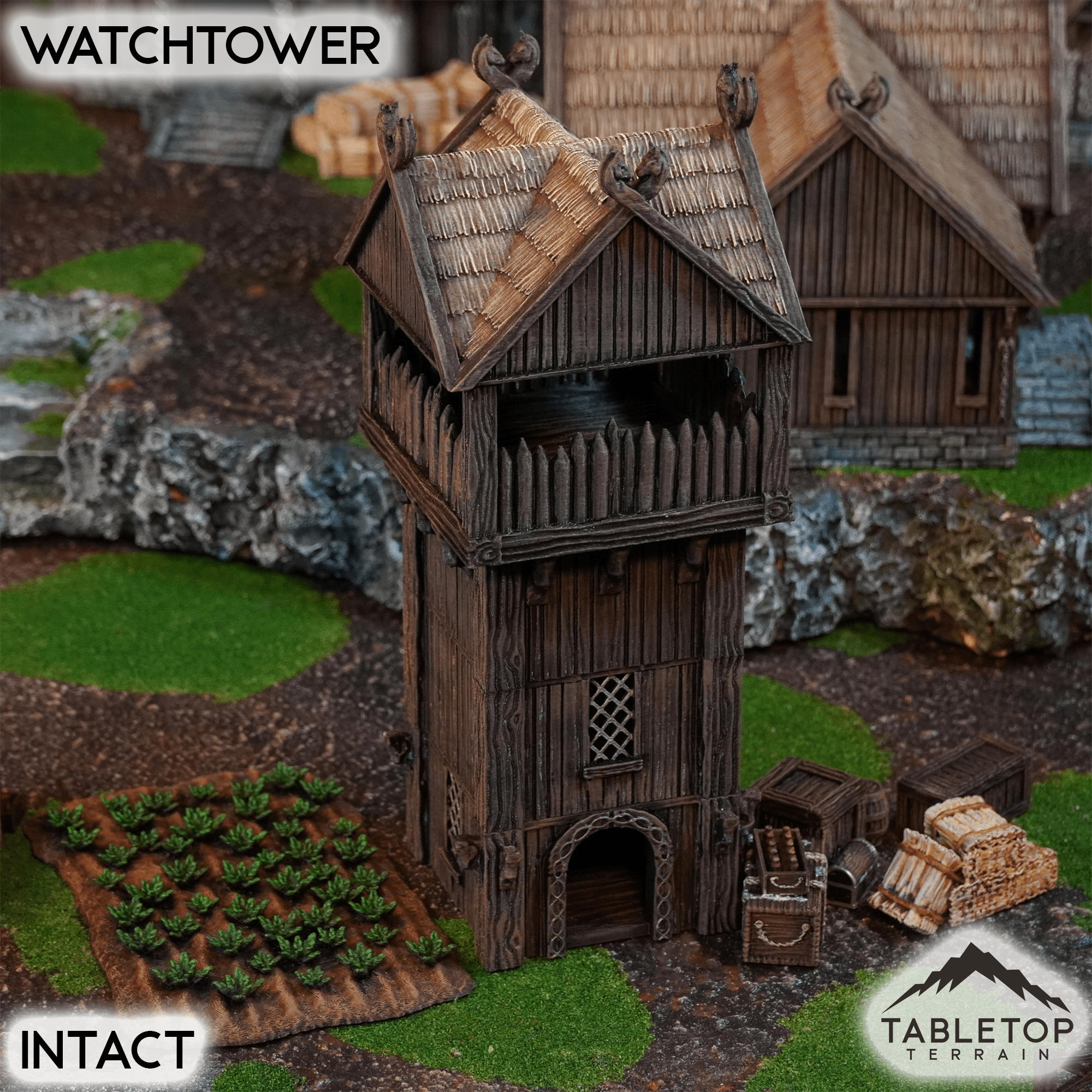 その他 Terrain - Watch Tower, Ruin (3 Floors) Ruined Winterdale Watchtower - Fantasy Ruins – Tabletop Terrain