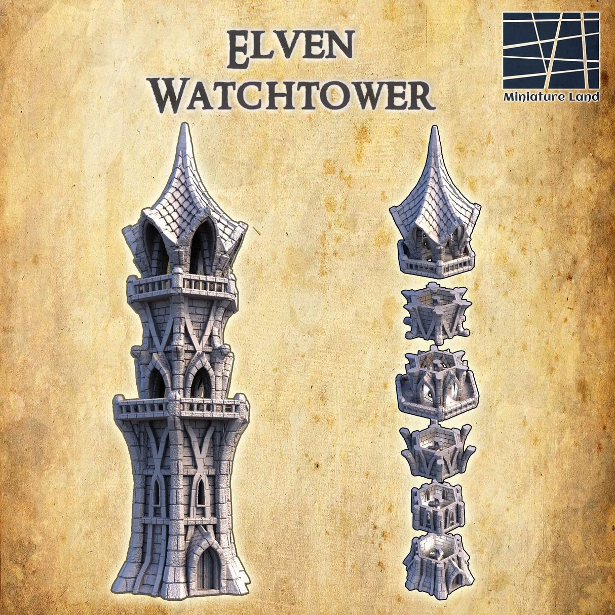 Tabletop Terrain Tower Elven Watchtower