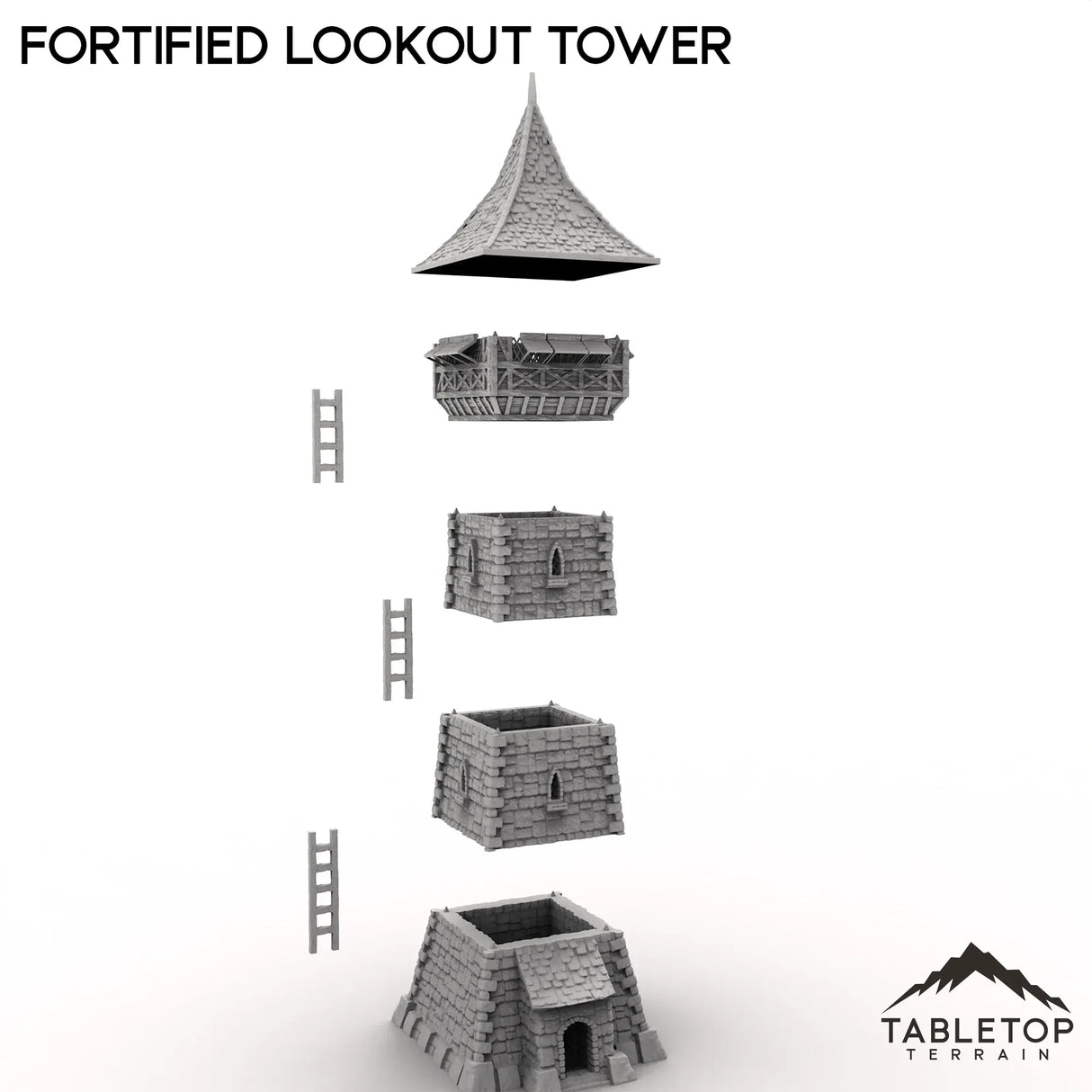 Tabletop Terrain Tower Fortified Lookout Tower