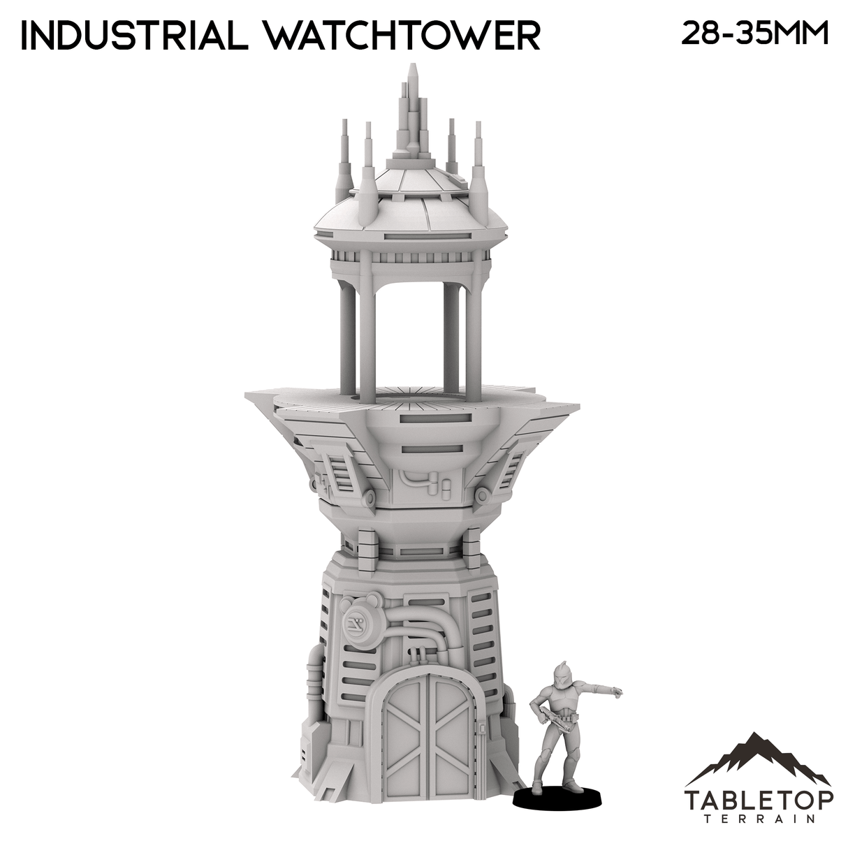 Tabletop Terrain Tower Industrial Watchtower - Futuristic City