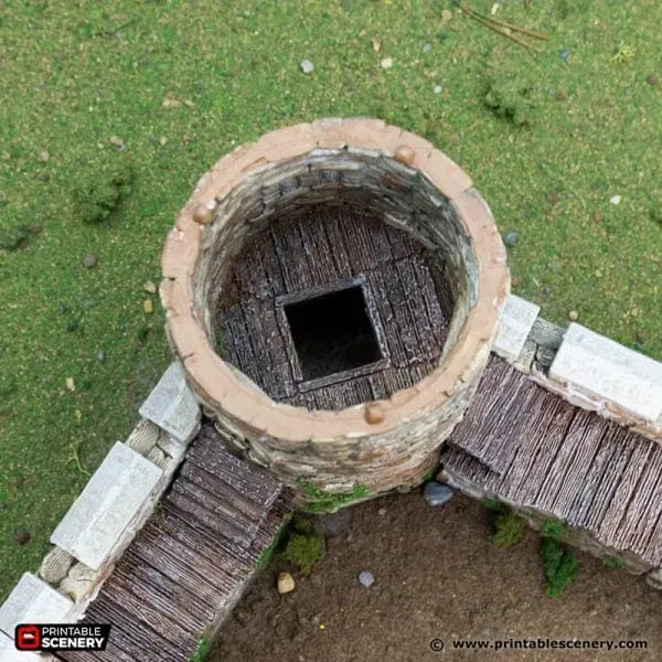 Tabletop Terrain Tower King's Round Tower - Country & King - Fantasy Historical Building