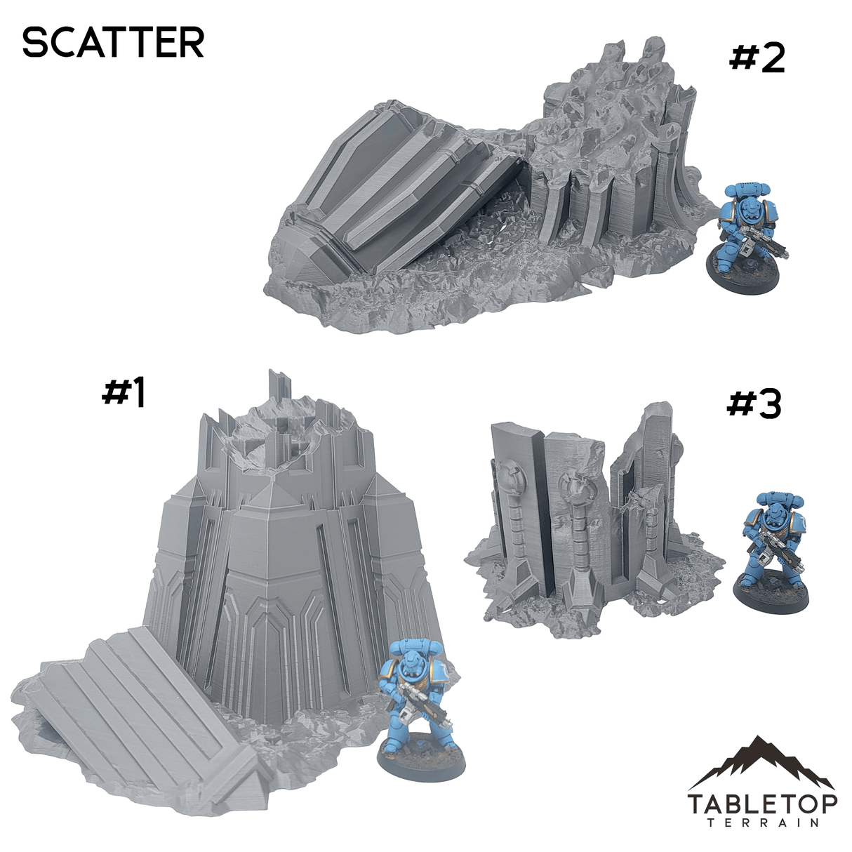 Tabletop Terrain Tower Krotone in Flames