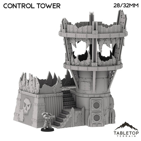 Tabletop Terrain Tower Orc Control Tower - Warpzel-1A Orc Space Program
