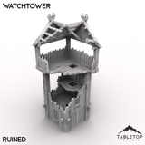 Tabletop Terrain Tower Ruined / 32mm Watchtower - Kingdom of Saxonia
