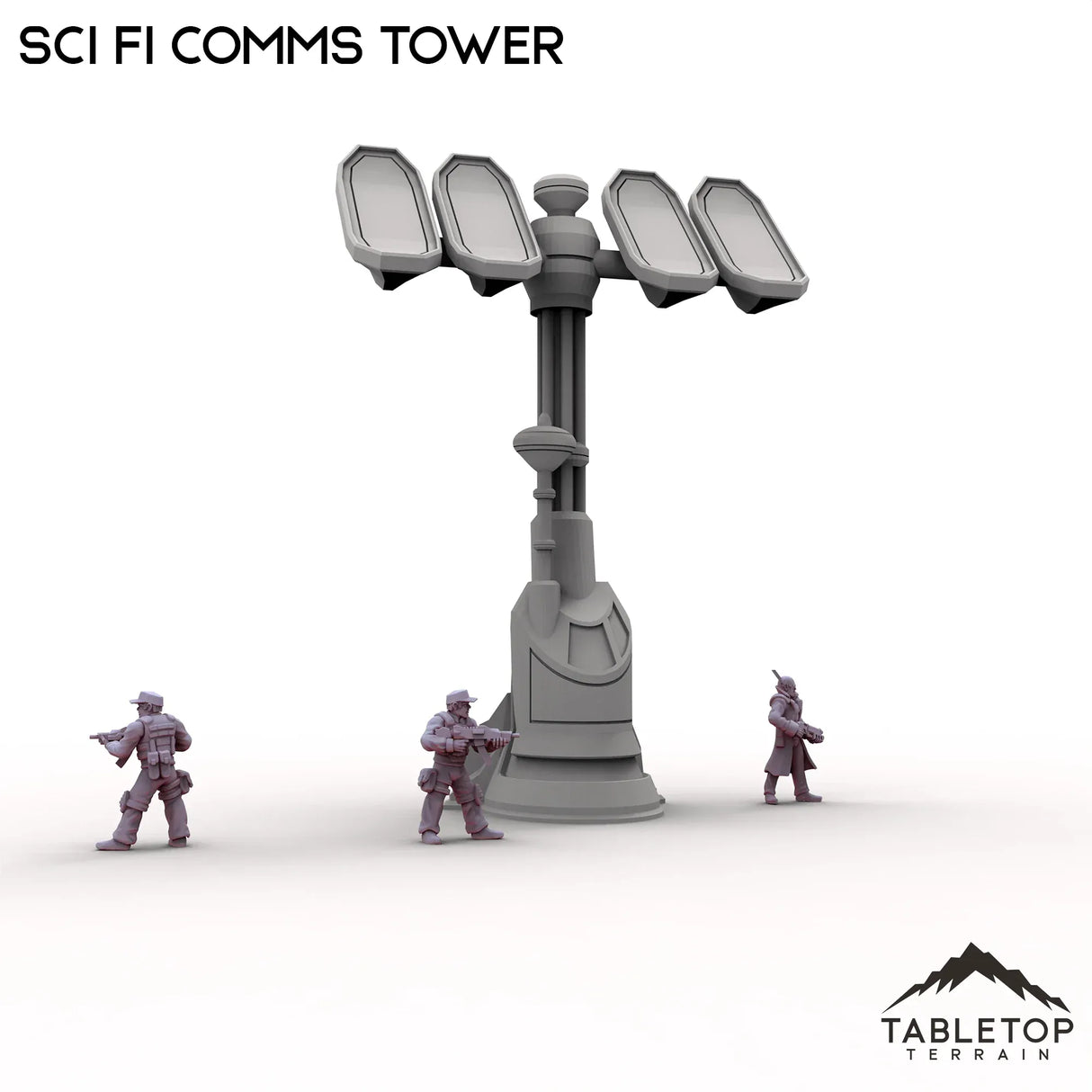 Tabletop Terrain Tower Sci Fi Comms Tower