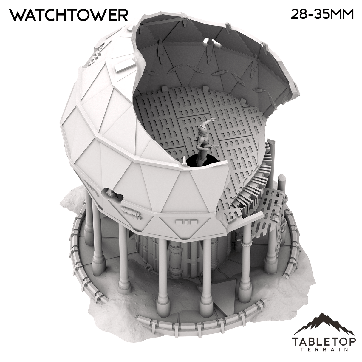 Tabletop Terrain Tower Shield Generator Watchtower