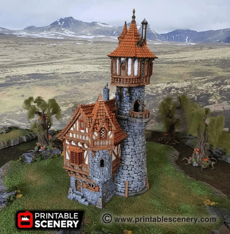 Tabletop Terrain Tower Sorcerer's Tower - Fantasy Tower