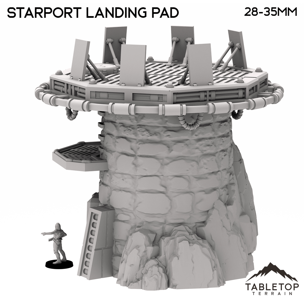 Tabletop Terrain Tower Starport Landing Pad