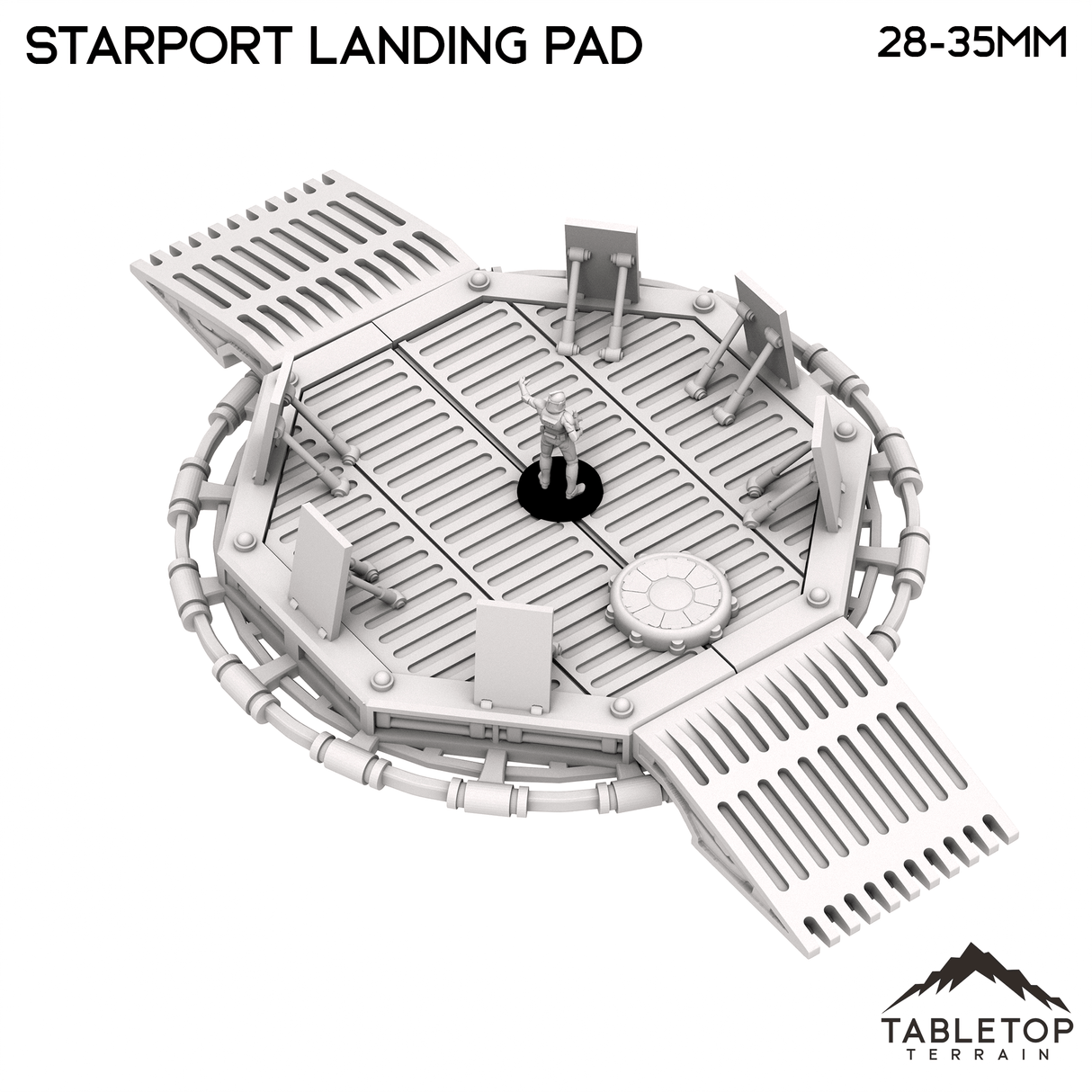 Tabletop Terrain Tower Starport Landing Pad