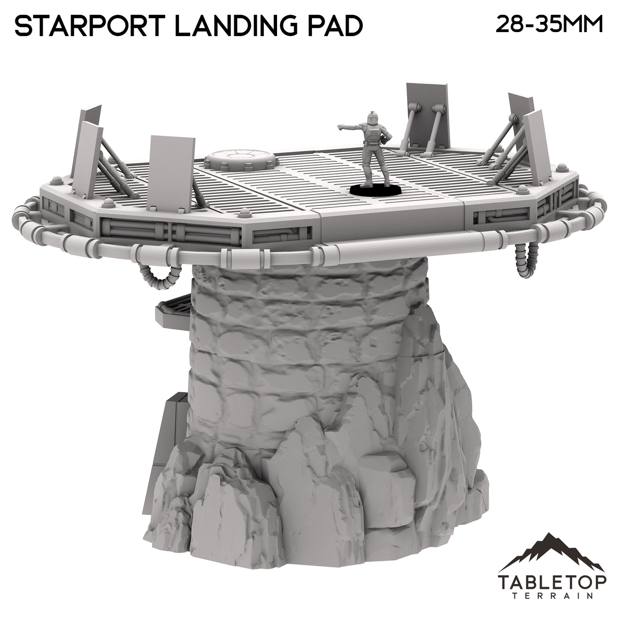 Tabletop Terrain Tower Starport Landing Pad