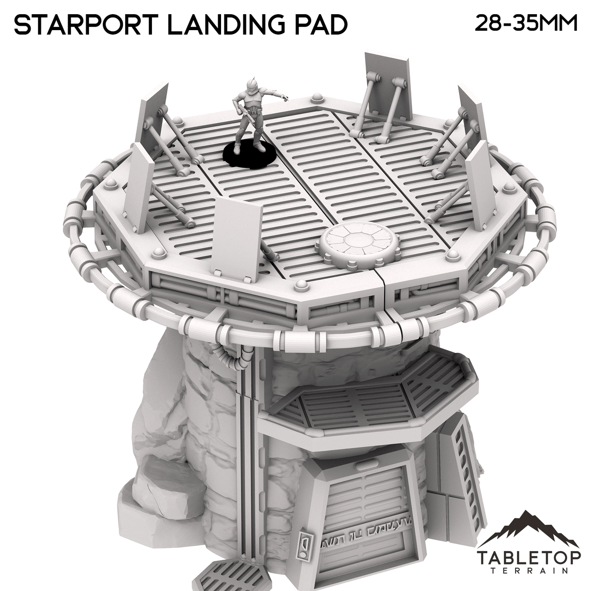 Tabletop Terrain Tower Starport Landing Pad