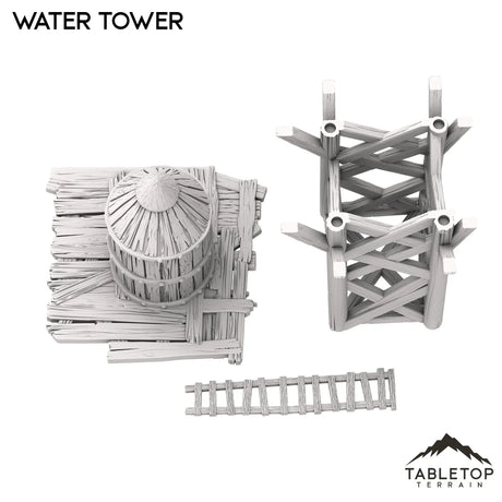 Tabletop Terrain Tower Water Tower - Old Wild Western Rush