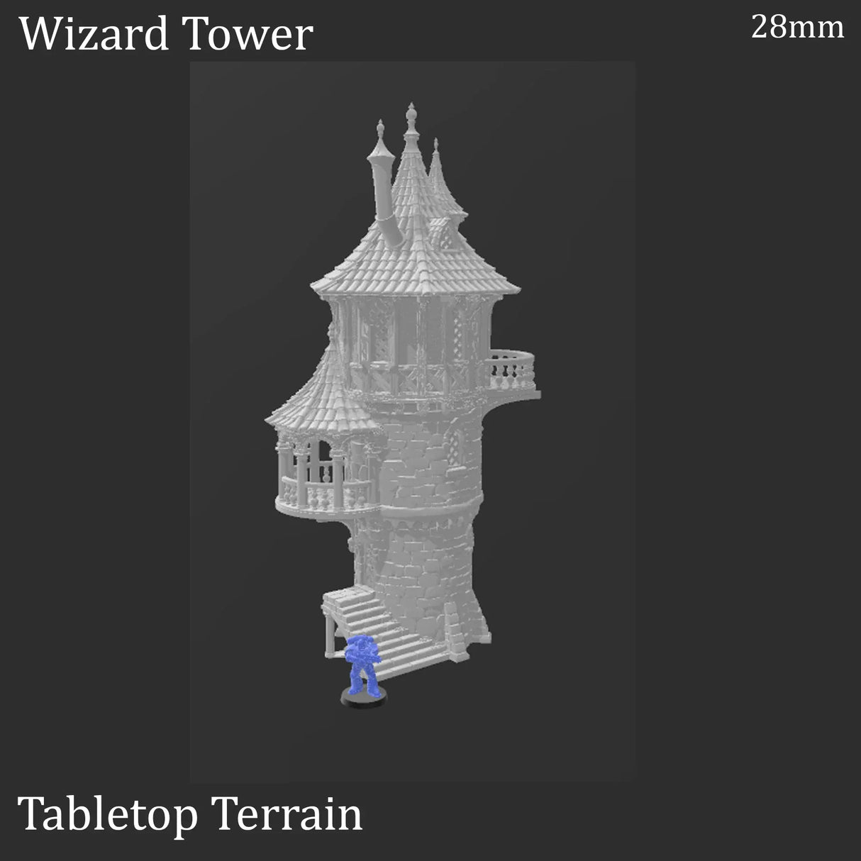 Tabletop Terrain Tower Wizard Tower - Fantasy Tower