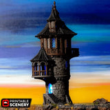 Tabletop Terrain Tower Wizard Tower - Fantasy Tower