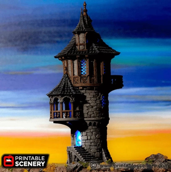 Tabletop Terrain Tower Wizard Tower - Fantasy Tower
