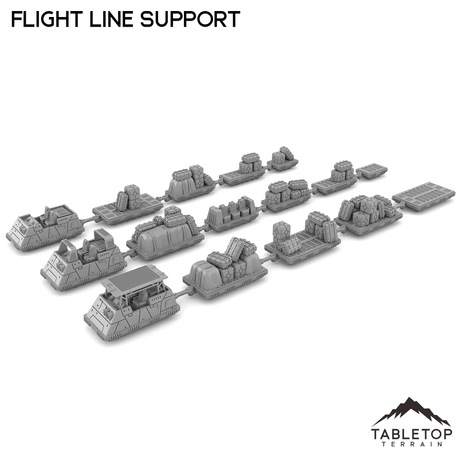 Tabletop Terrain Transport Flight Line Support Cargo Trolleys