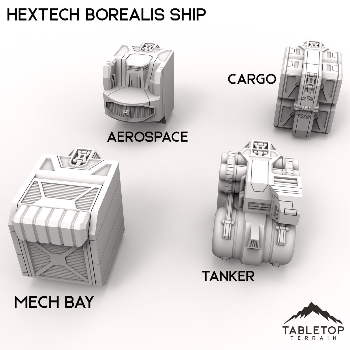 Tabletop Terrain Transport HEXTECH Borealis Ship- 6mm