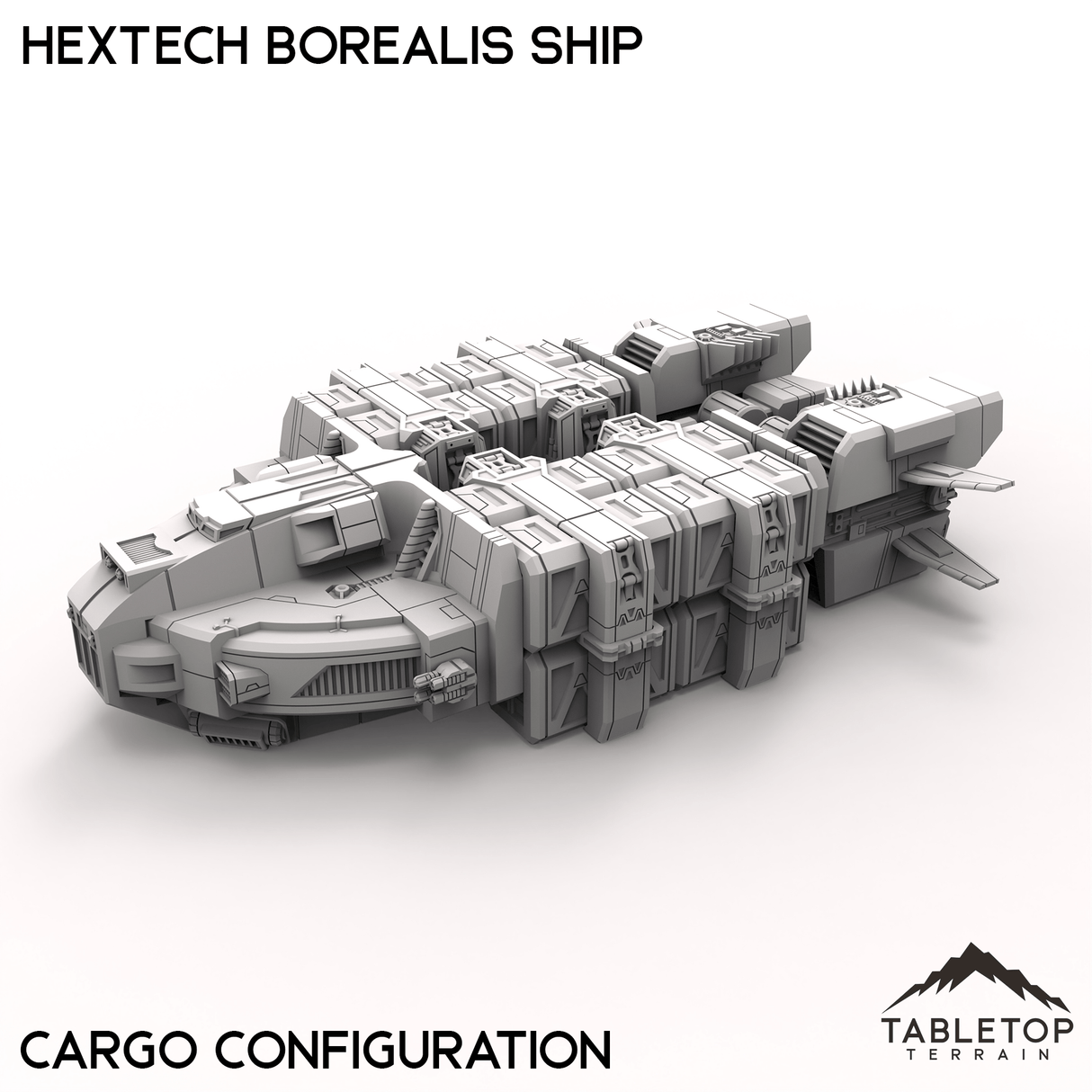 Tabletop Terrain Transport HEXTECH Borealis Ship- 6mm